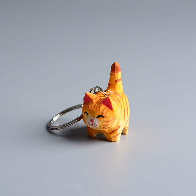 Hand-Carved Wooden Animal Figurine