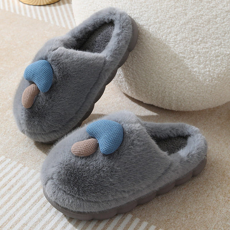 Mushroom Plush Slippers
