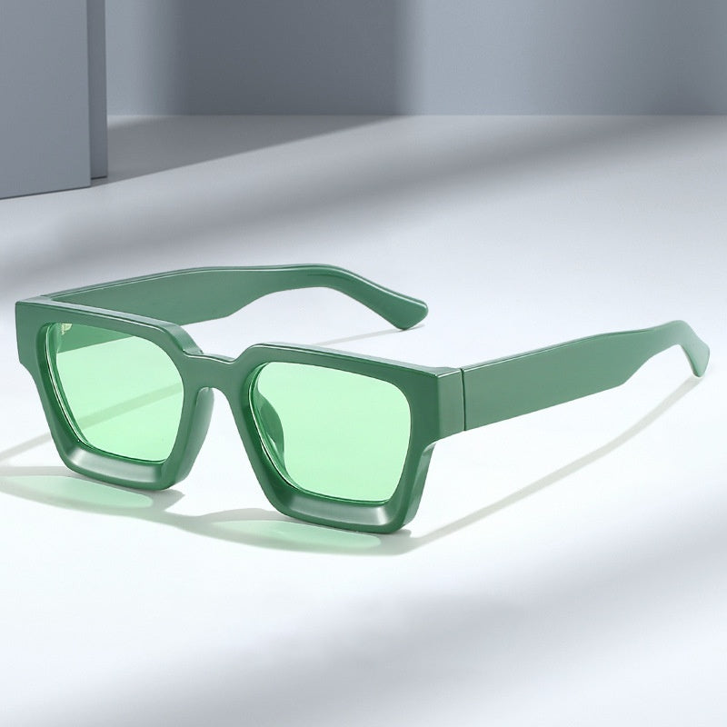 Thick-Frame Retro Sunglasses