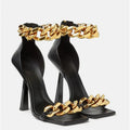 Women's Square-Toe Stiletto Sandals