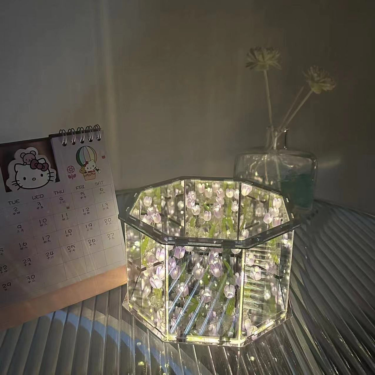 Tulip & Rose Music Box Night Light