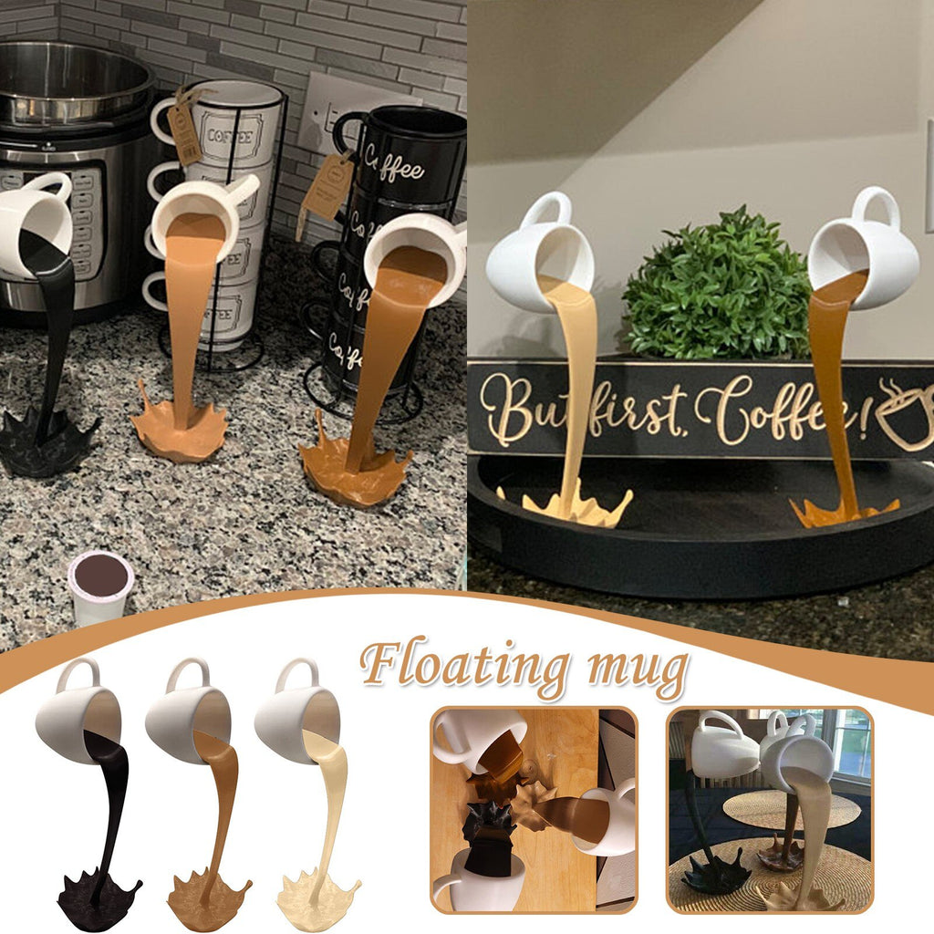 Floating Coffee Cup Sculpture