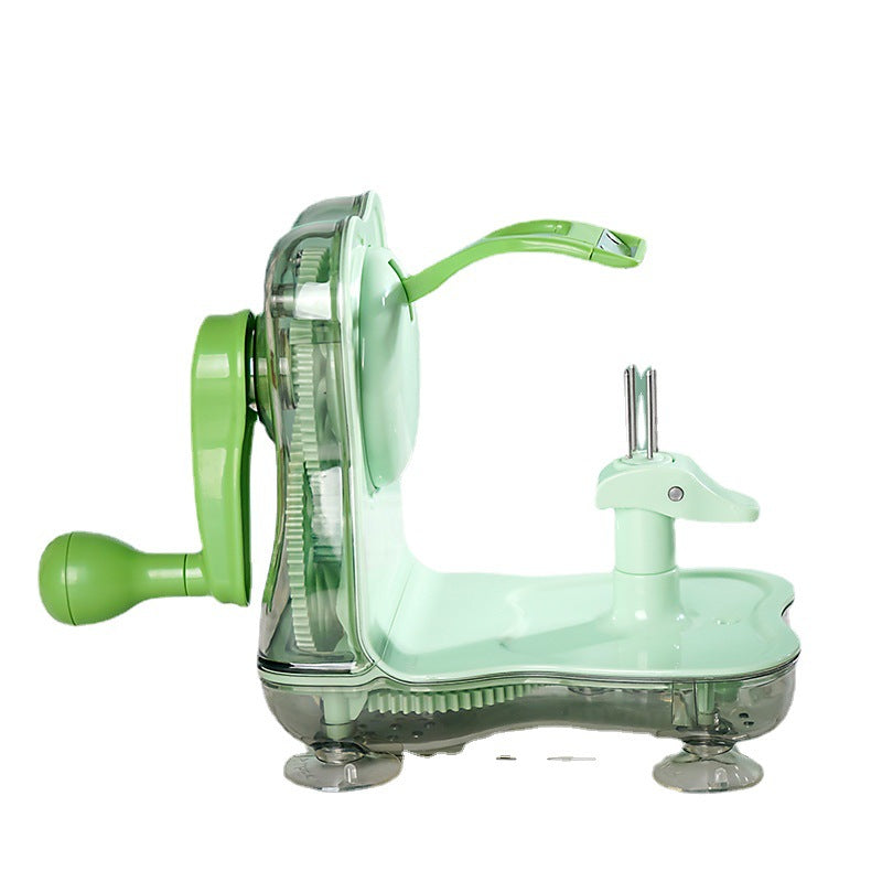 2-in-1 Hand-Crank Fruit Peeler & Cutter