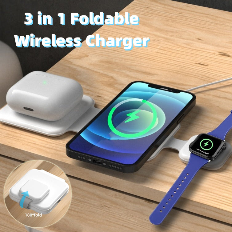 3-in-1 Foldable Wireless Charging Station