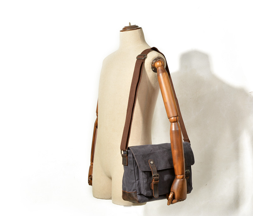 Washed Canvas Shoulder Bag