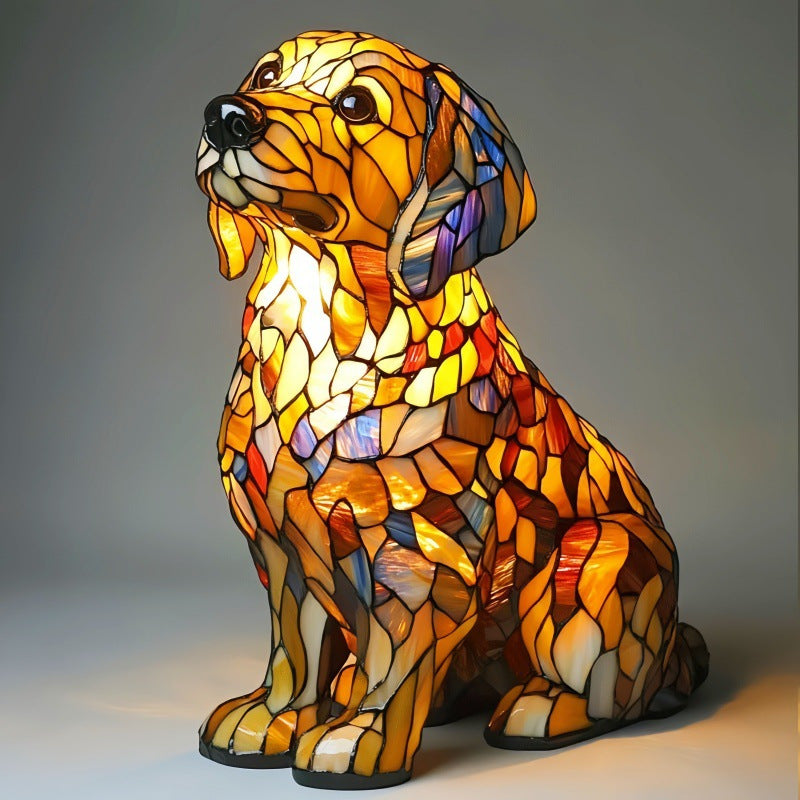 Color-Changing Dog Figure Lamp