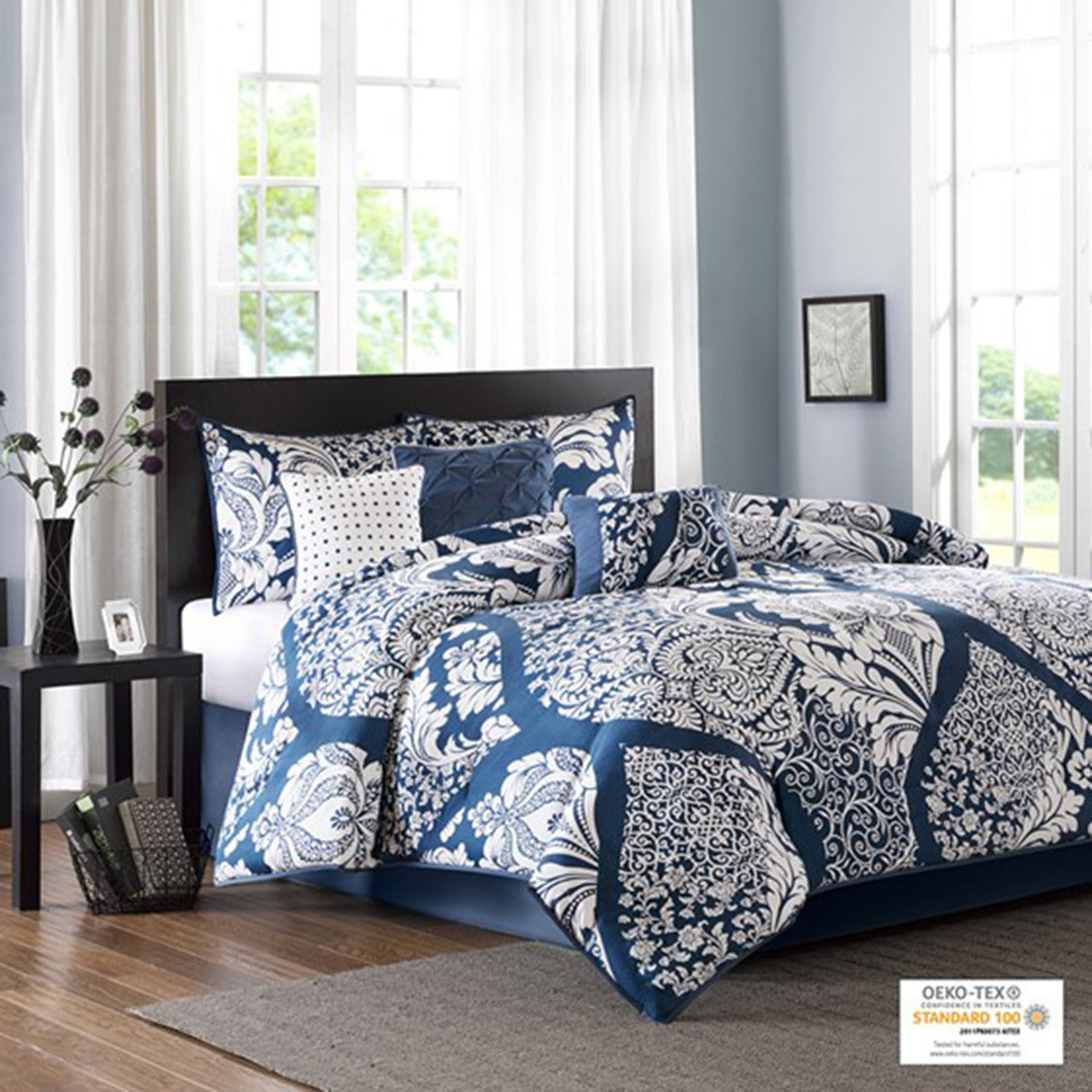 7-Piece Printed Cotton Comforter Set (King)