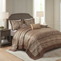 5-Piece Reversible Jacquard Bedspread Set (Queen)