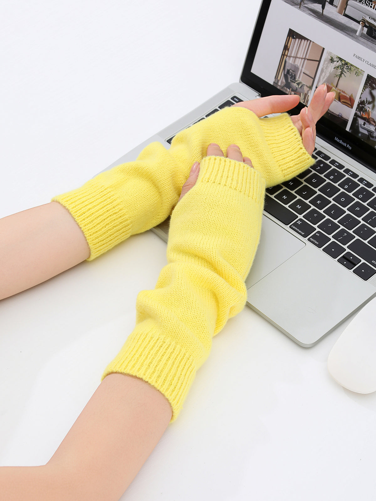 Neon Knit Arm Warmers