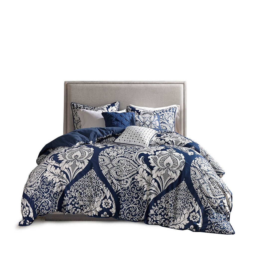 7-Piece Printed Cotton Comforter Set (King)