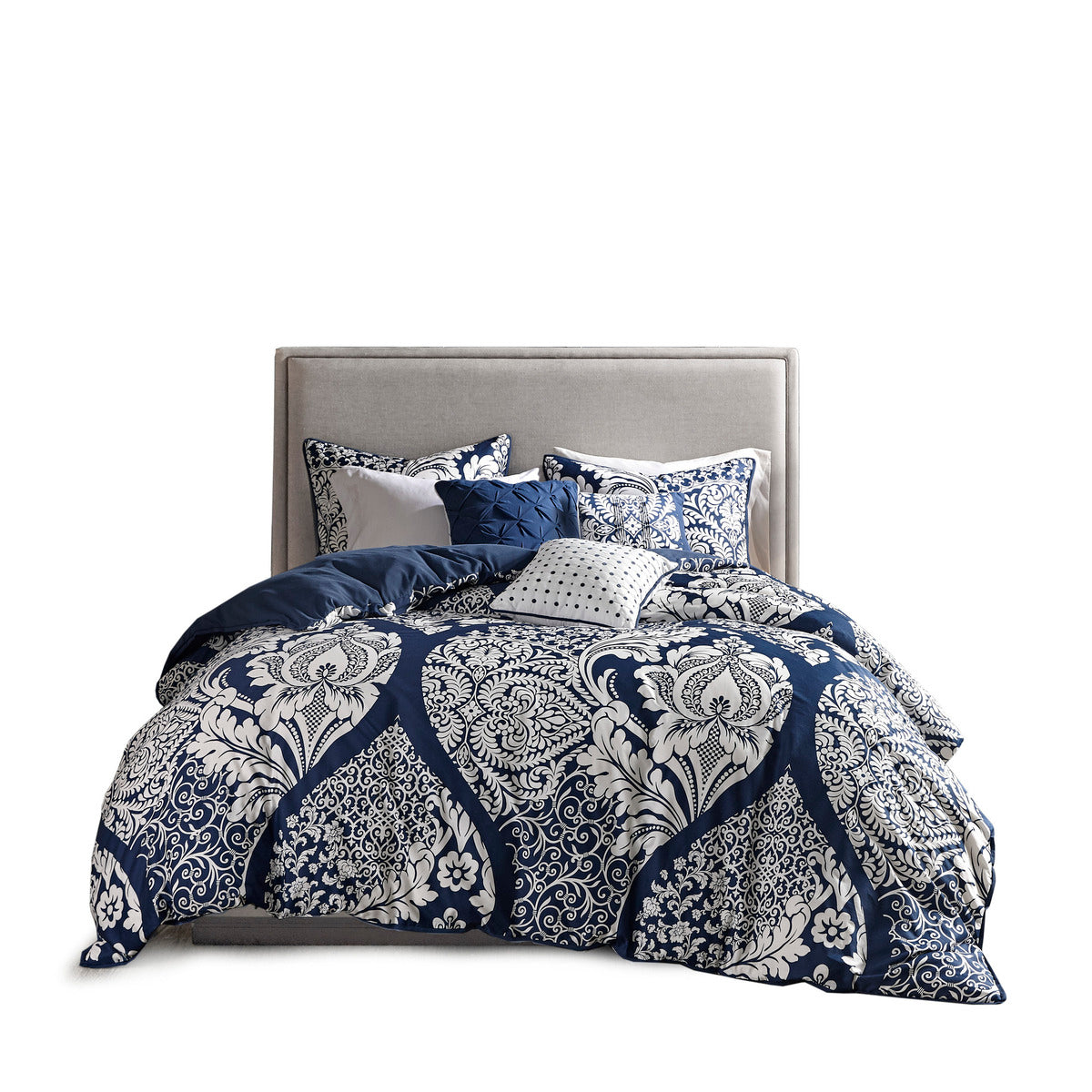 7-Piece Printed Cotton Comforter Set (King)