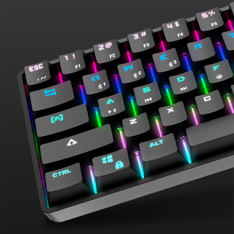 Wireless Mechanical Keyboard with Color Keycaps