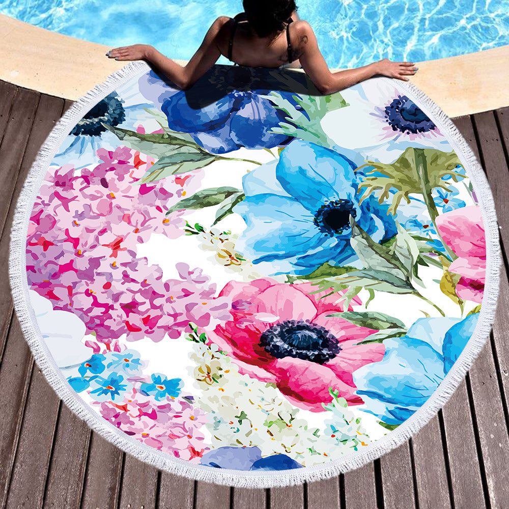 Round Microfiber Beach Towel