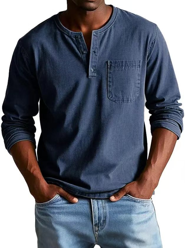 Men's Long-Sleeve Henley Tee
