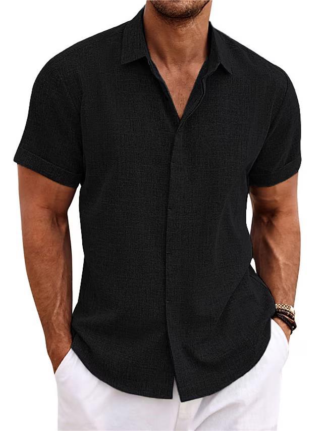 Men's Linen-Look Loose T-Shirt