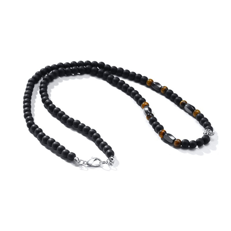Matte Lava Stone Bead Necklace