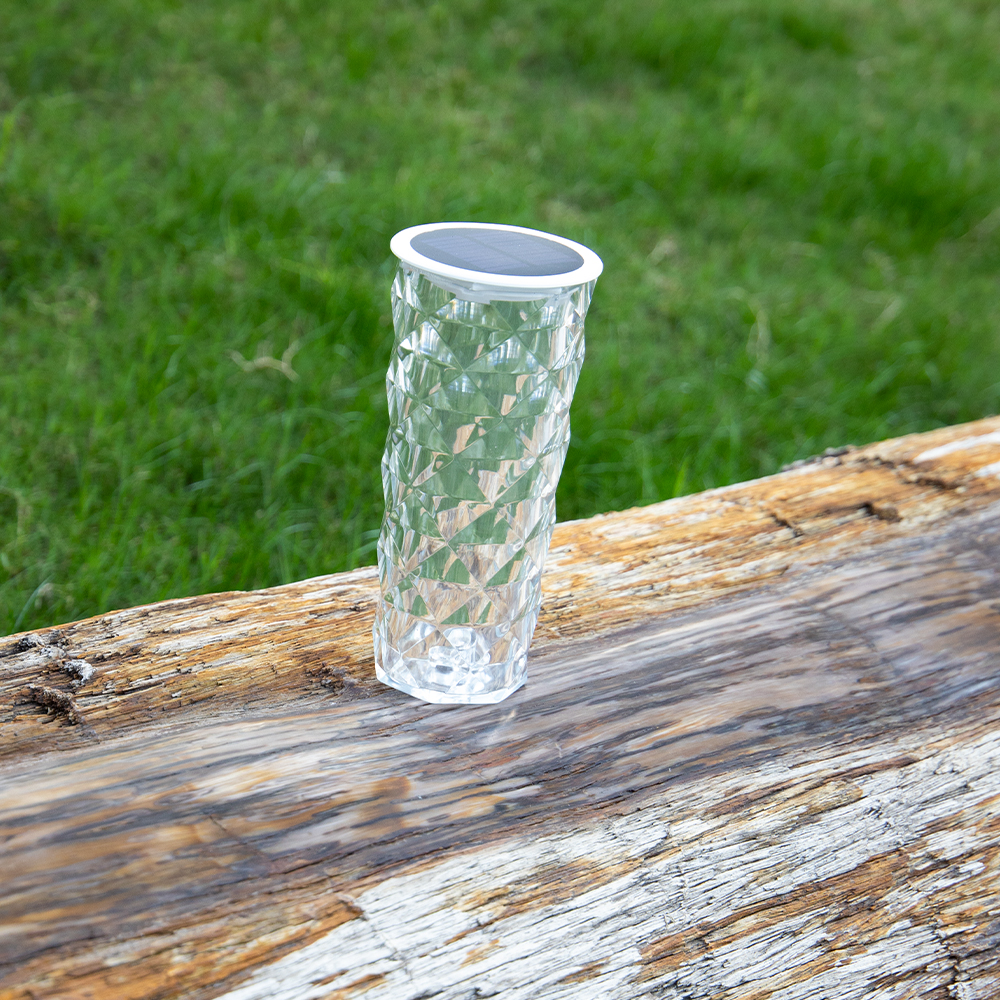 Solar Crystal Rose Garden Light
