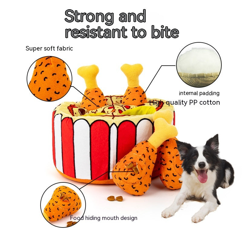 Plush Chicken Leg Dog Toy