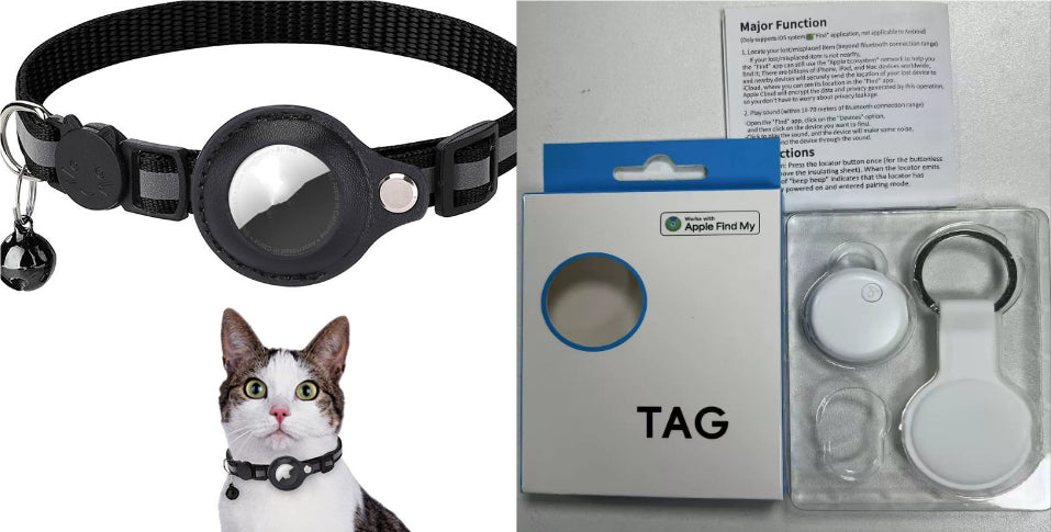Reflective Collar with AirTag Holder