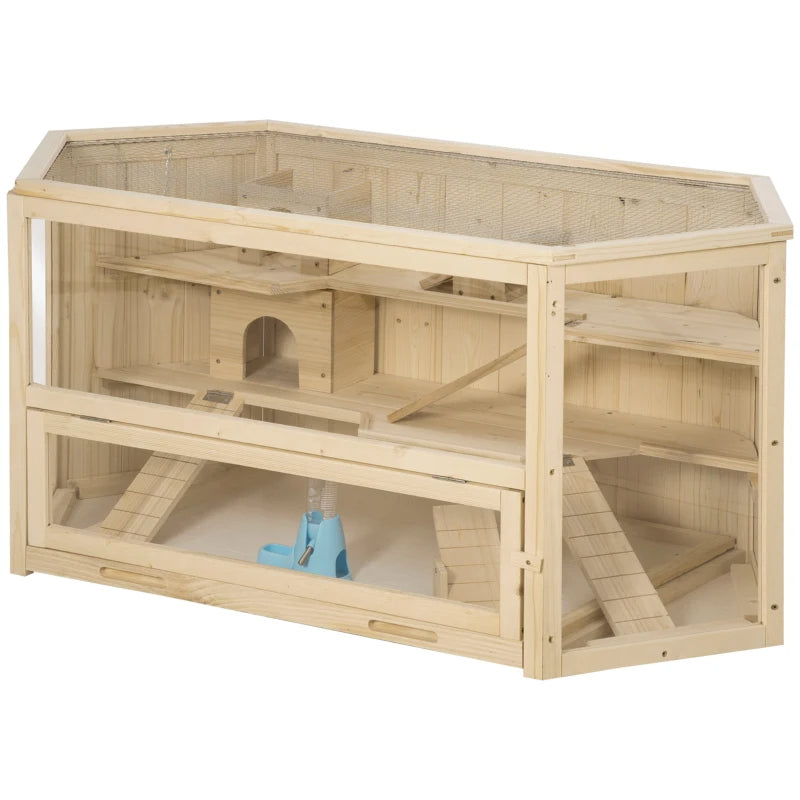 3-Tier Wooden Hamster Habitat