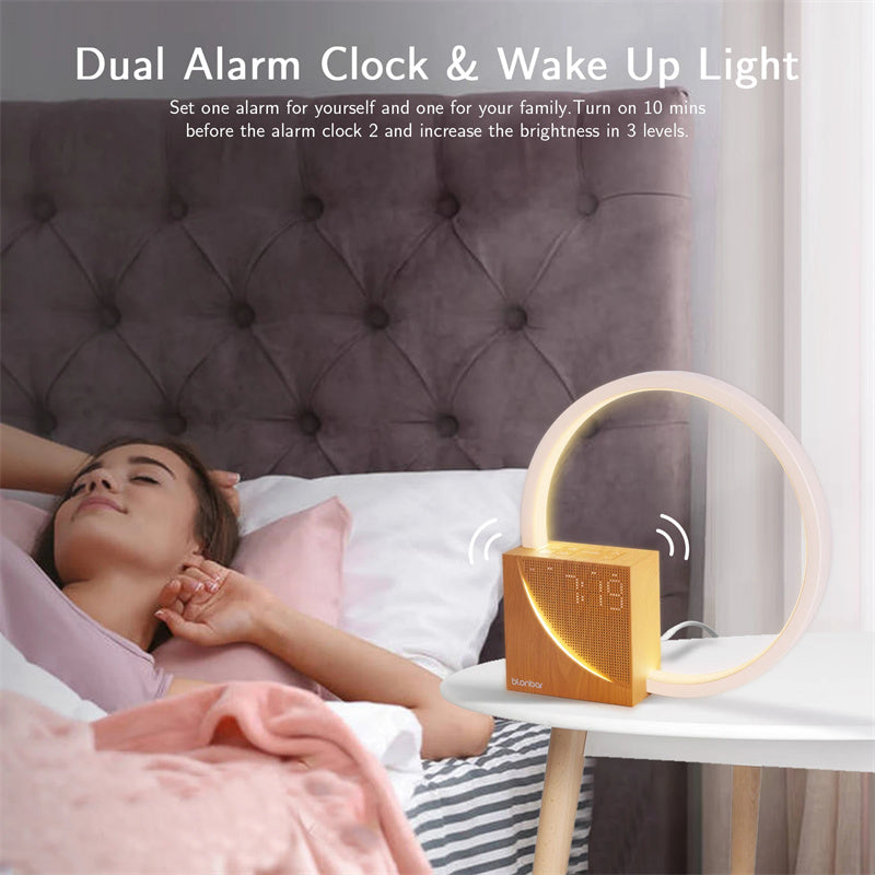 Wood Touch Lamp with Nature Sounds