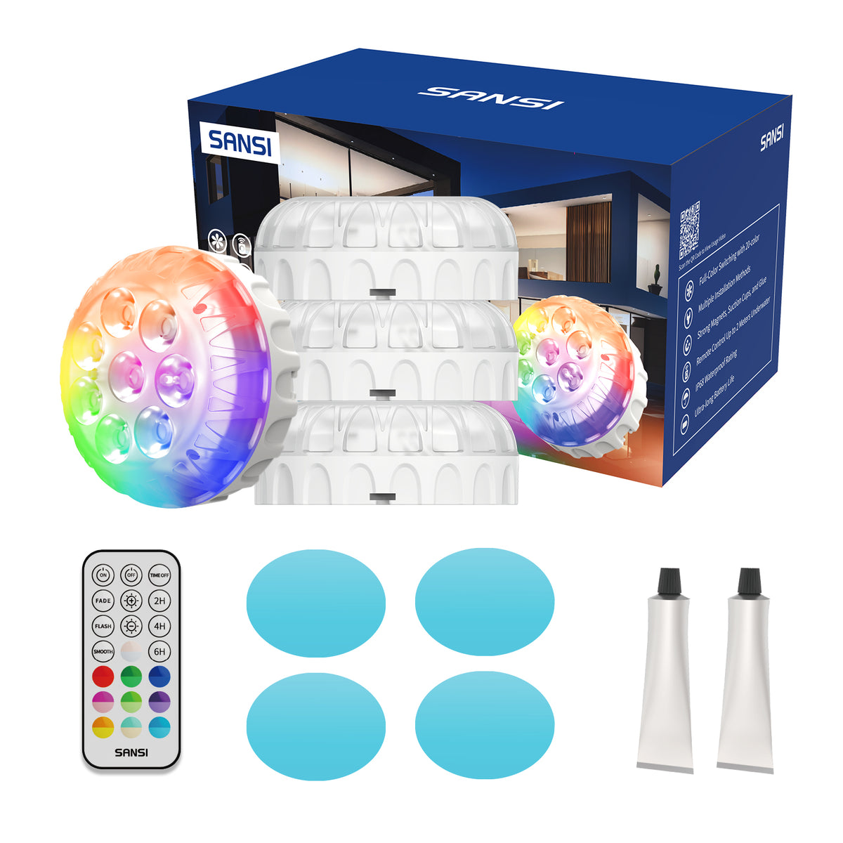 Rechargeable RGB Pool & Pond Lights (2-Pack)