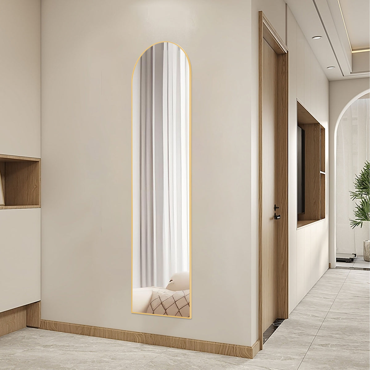 Arched Floor Standing Mirror