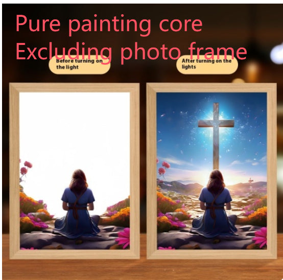 LED Light-Up Cross Art Frame