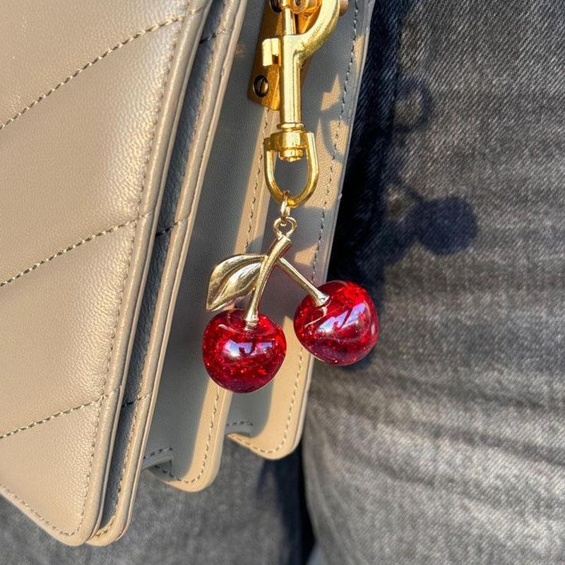 Glossy Cherry Keychain