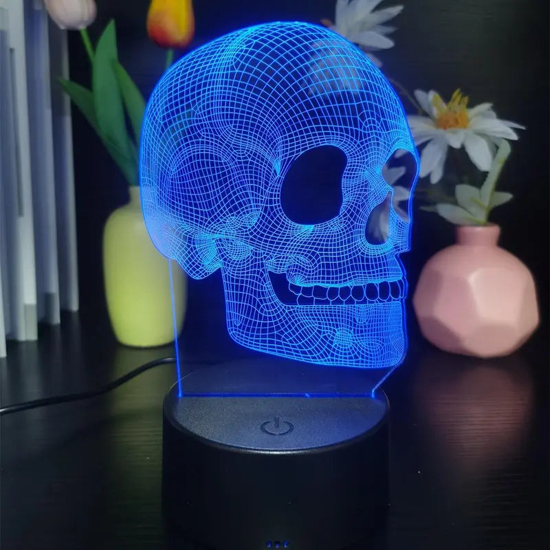 3D Illusion Skull Lamp