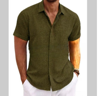 Men's Linen-Look Loose T-Shirt
