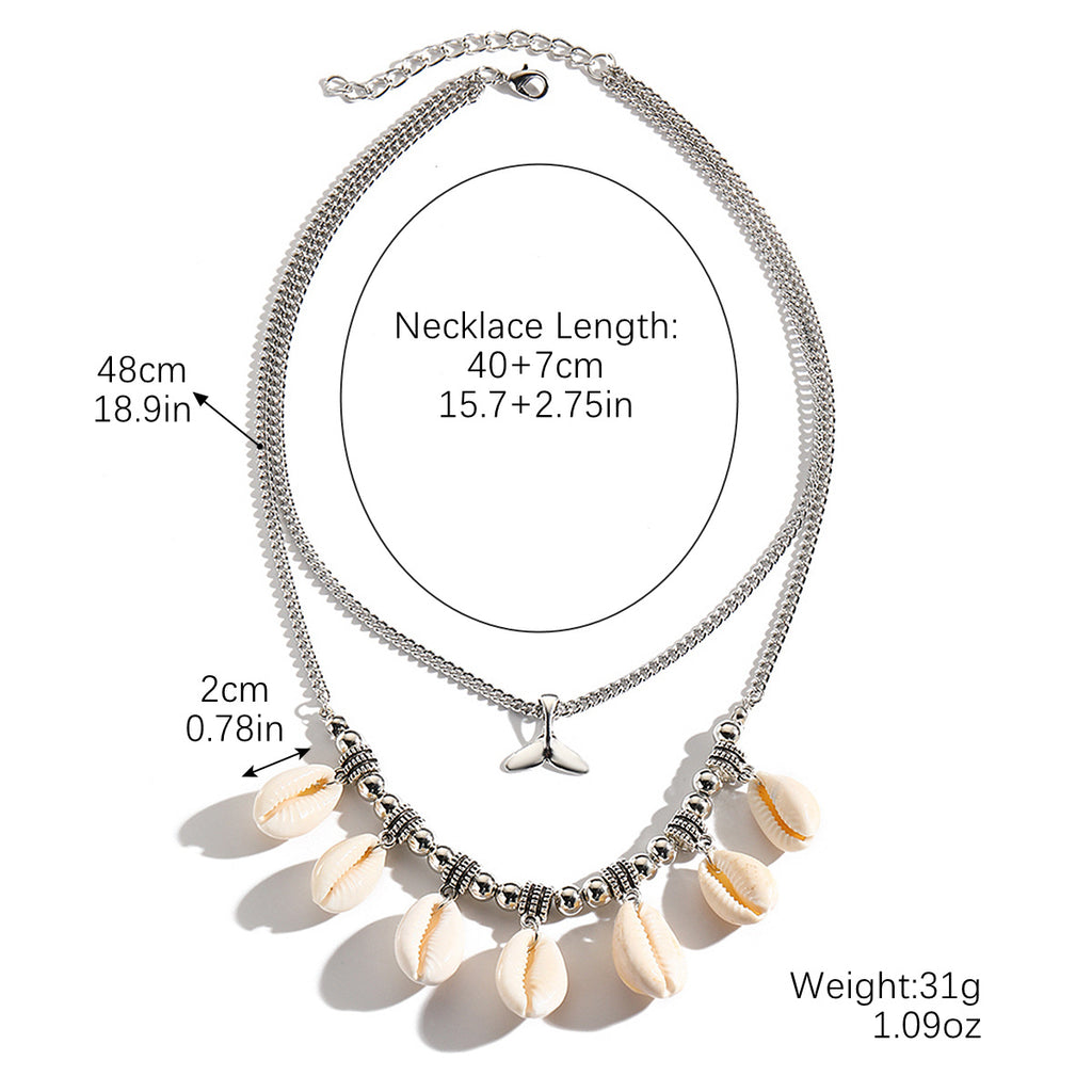 Beach Shell Beaded Necklace