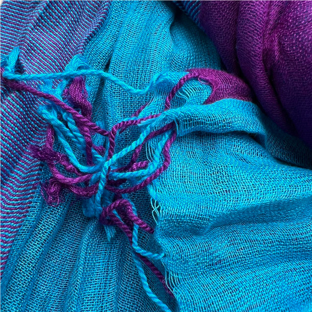 Sky Blue Crinkle Scarf