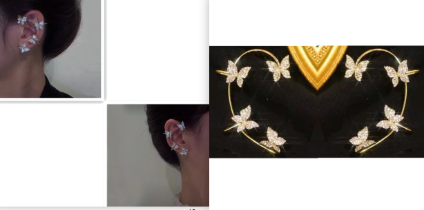 Butterfly Ear Cuff & Hook Earring
