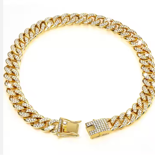 Rhinestone Chain Pet Collar