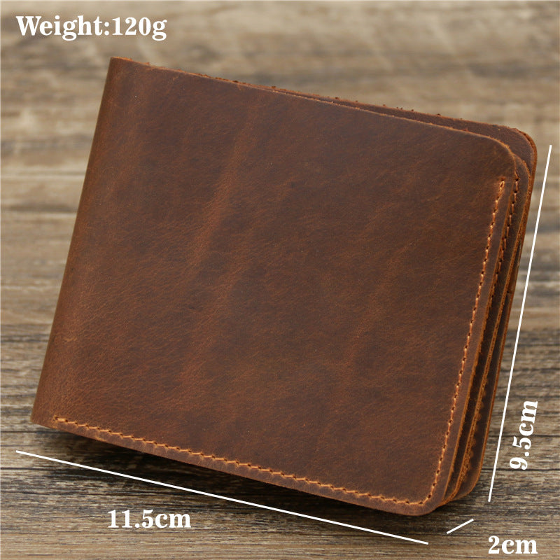 Men's Crazy Horse Leather Card Wallet