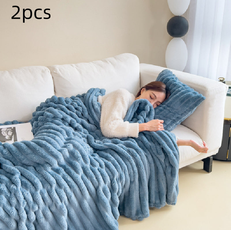 Bubble Faux Fur Throw Blanket