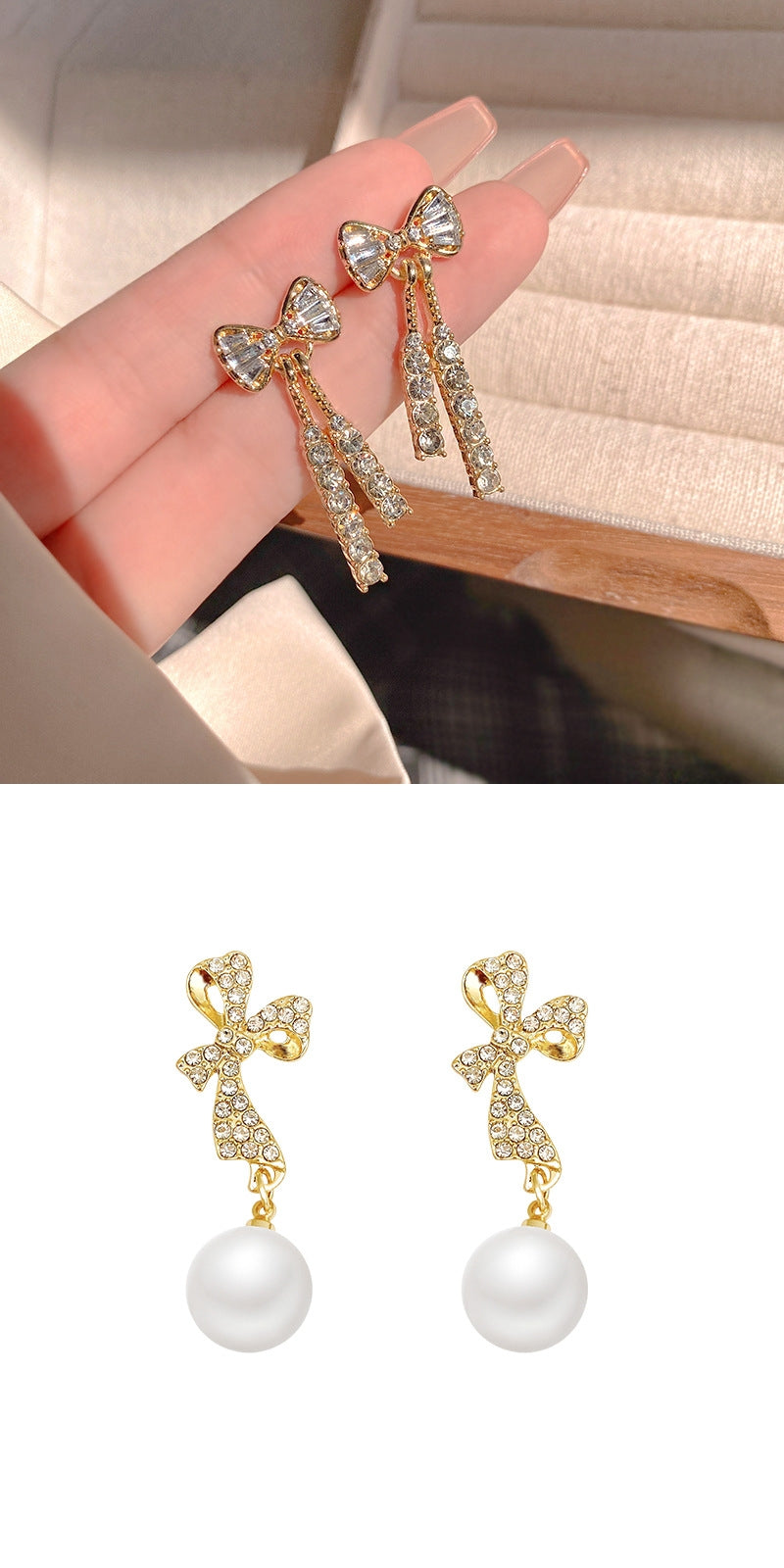 Rhinestone Butterfly Earrings