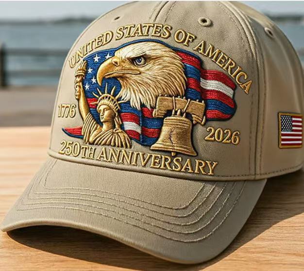 America 250 Eagle Embroidered Cap