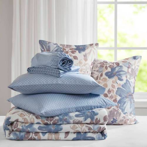Floral Comforter Set with Sheets (Queen)