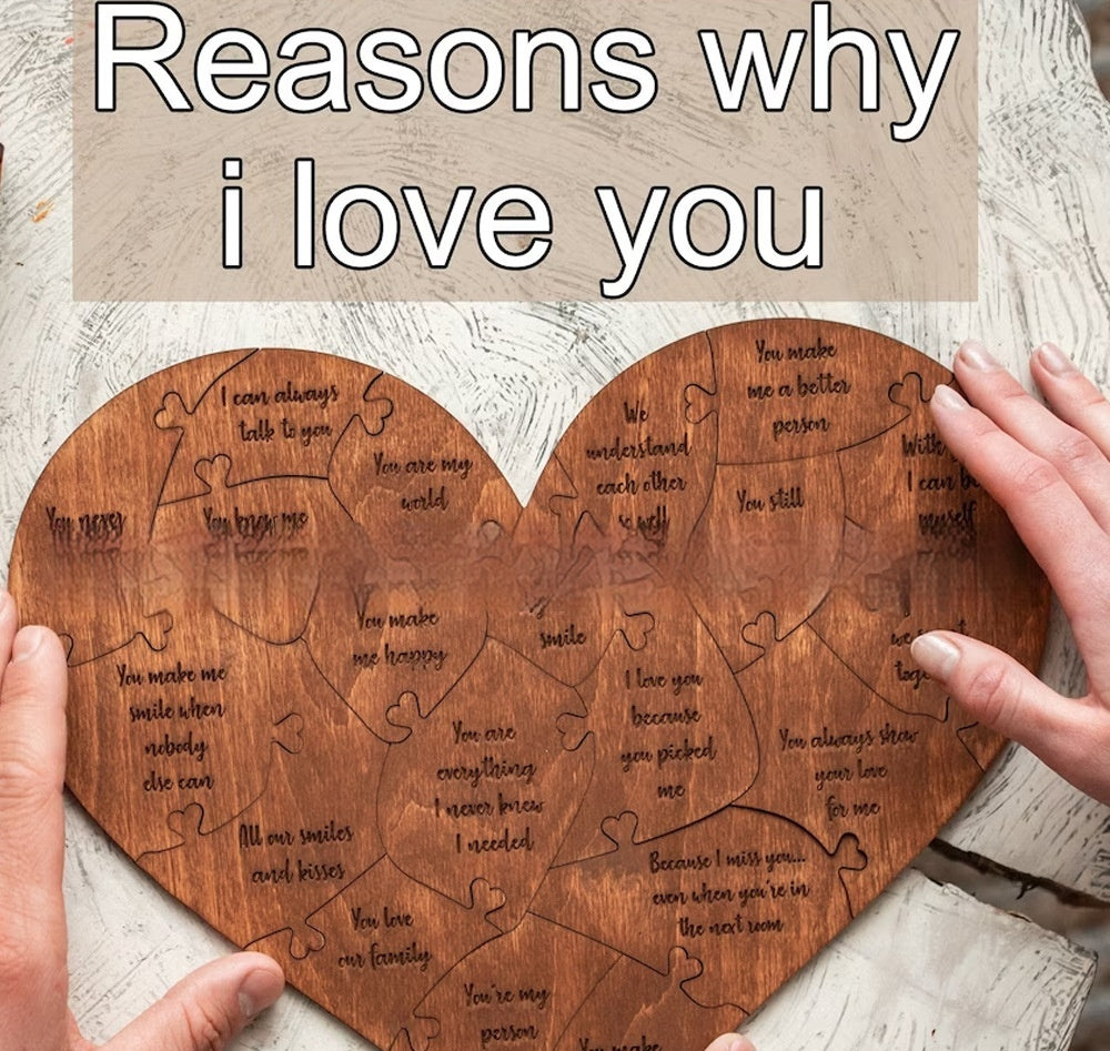 "Reasons Why I Love You" Heart Puzzle