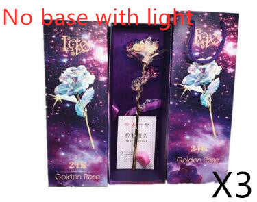 Gold-Foil Rose with Light-Up Stand