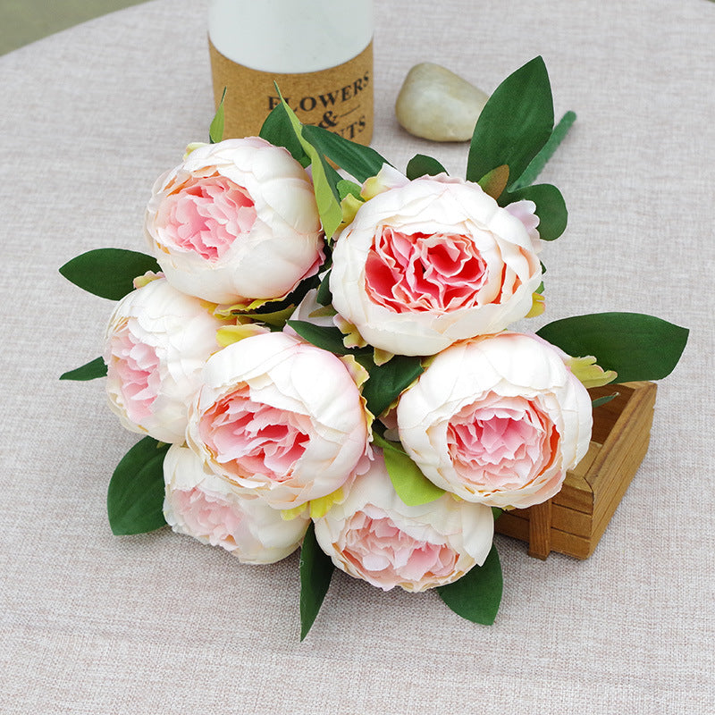 7-Head Silk Peony Stem