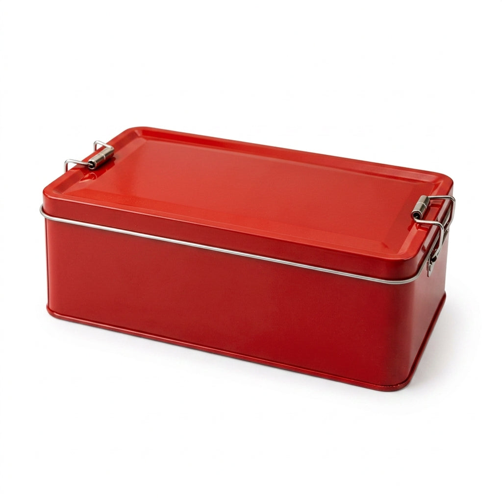 Tin Storage Box with Latch