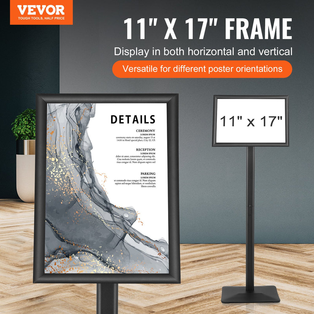 Adjustable Pedestal Sign Stand (11 x 17")