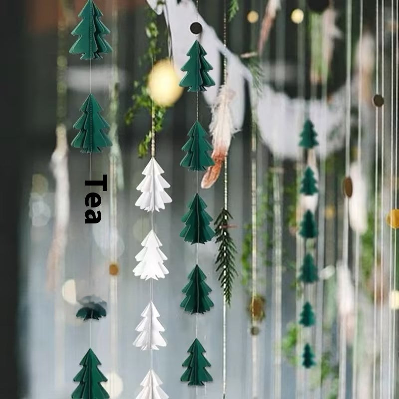 Hanging Paper Snowflake Decorations