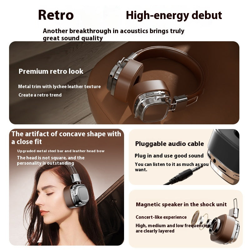 Retro Wireless Over-Ear Headphones