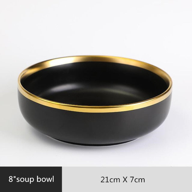 Matte Black Ceramic Dinnerware