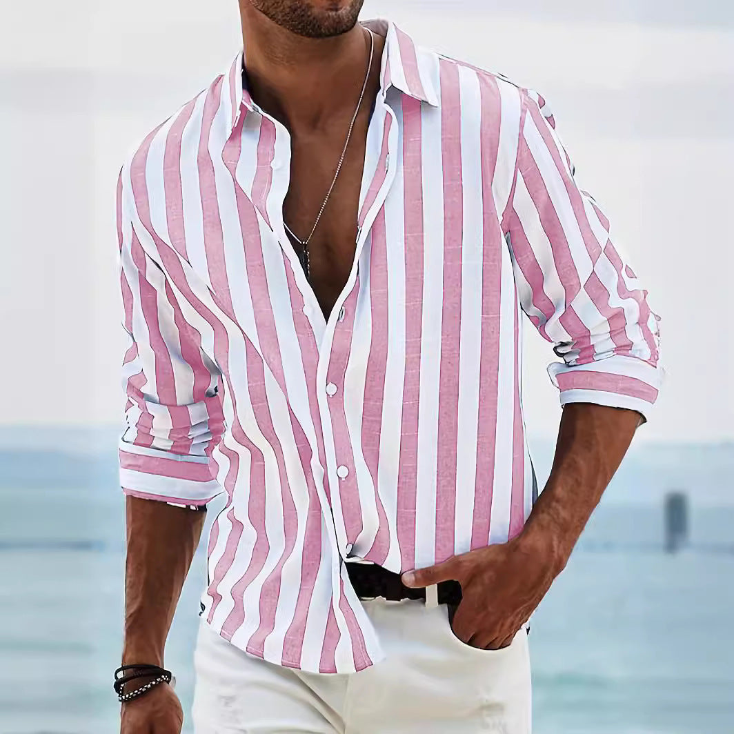 Men's Striped Casual Shirt
