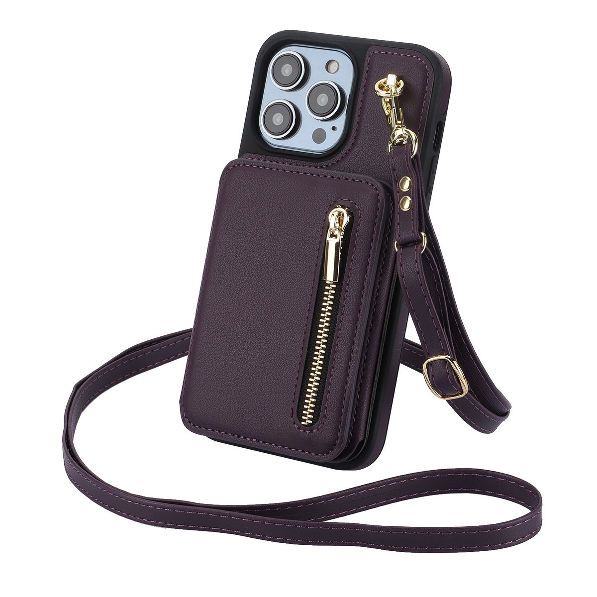 Zip Card Wallet Crossbody Phone Case